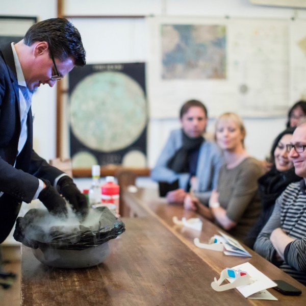 Demonstratie in de collegezaal