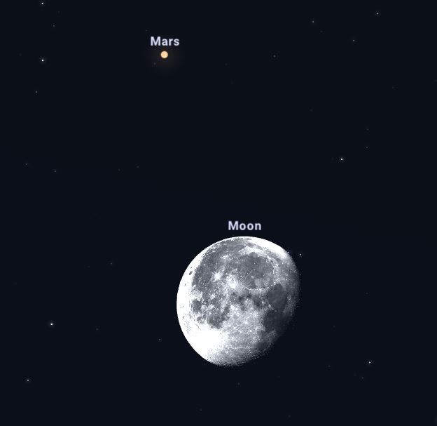 Mars en maan
