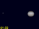 Europa in conjunctie met Ganymedes Europa in conjunctie met Ganymedes