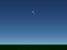 Mars bij Jupiter. Klik op 'Lees meer' voor een grotere versie. Kaartje