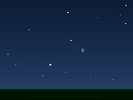 De Maan bij Regulus. Klik op 'Lees meer' voor een grotere versie. Kaartje