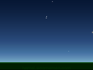 Mars bij Regulus. Klik voor een grotere versie en meer details. Kaartje