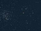 DSS-foto van de open cluster M67. Klik op 'Lees meer' voor een grotere versie. DSS-foto