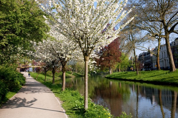 Walking to Sonnenborgh along the Singel